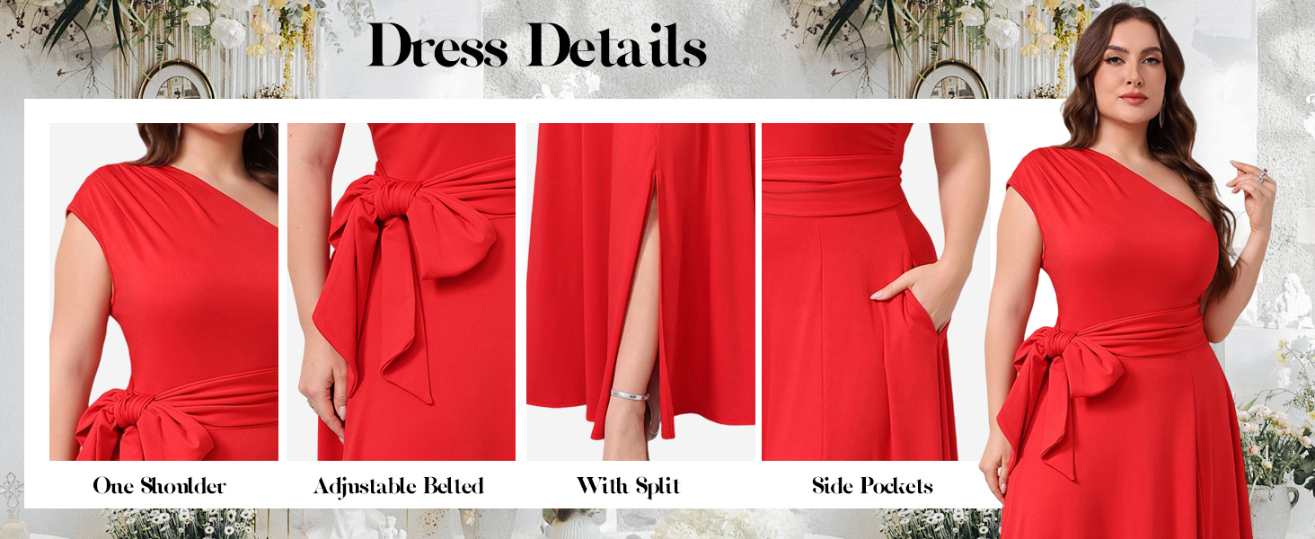 Ekaliy One Shoulder Cocktail Party Dress