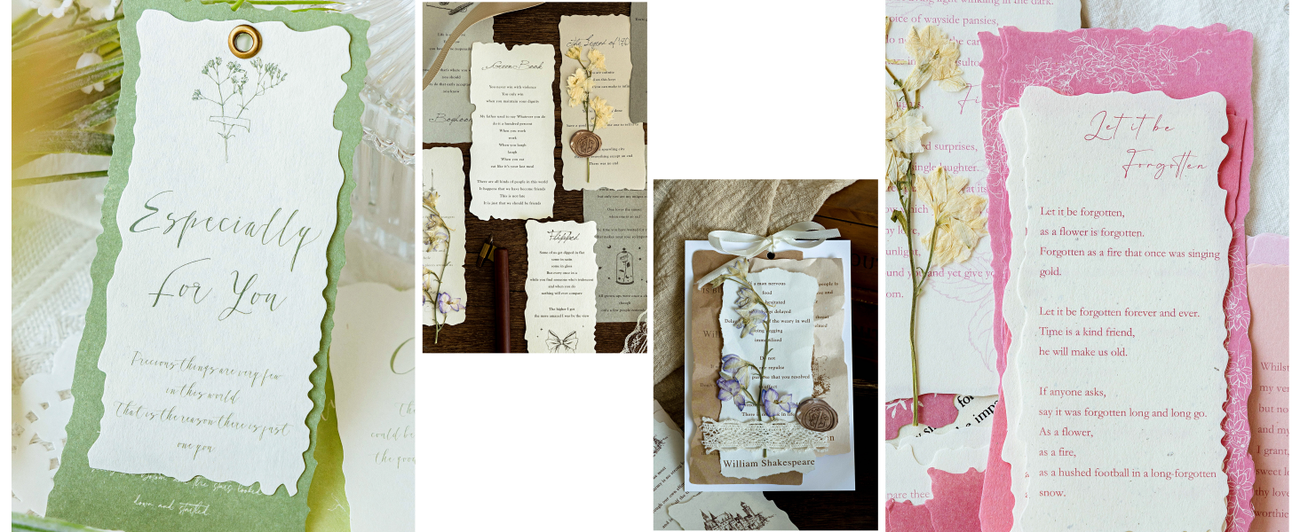 180 Sheets Vintage Scrapbook Paper with Quote Words