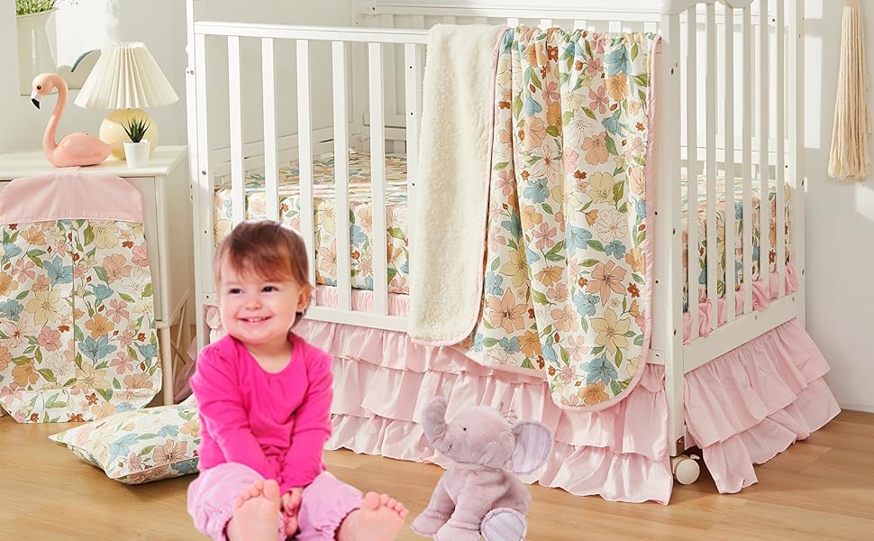 floral crib bedding set