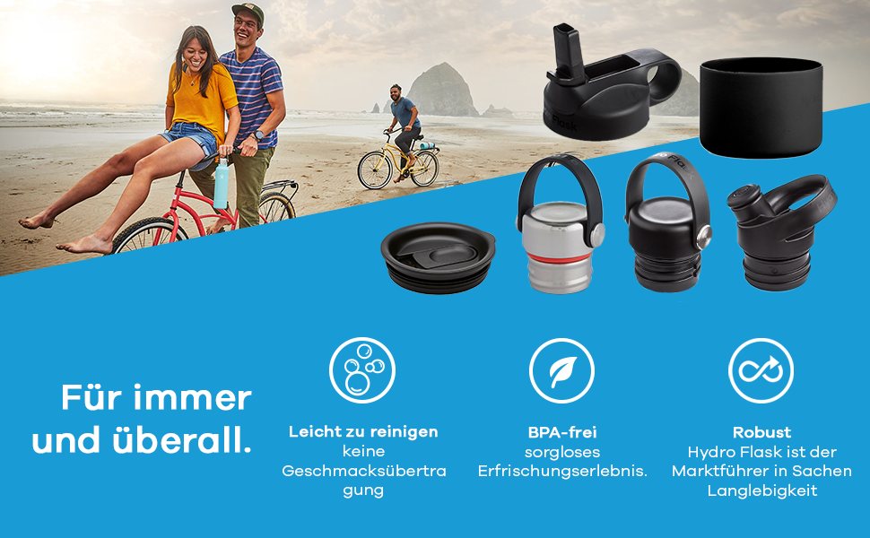 Hydro Flask Waterproof Flexible Straw Cap for Stainless Steel Wide