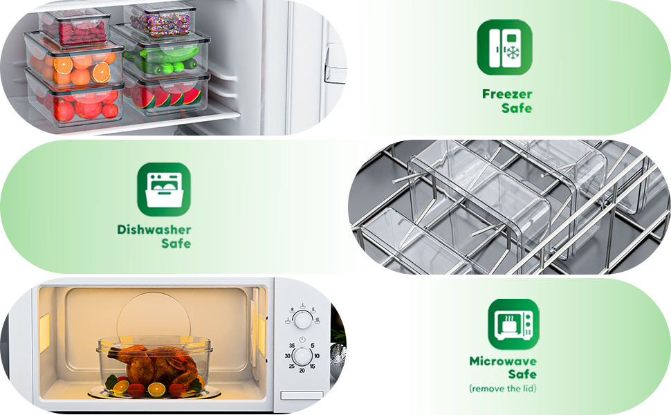 Food Storage Containers with Lids Microwave safe