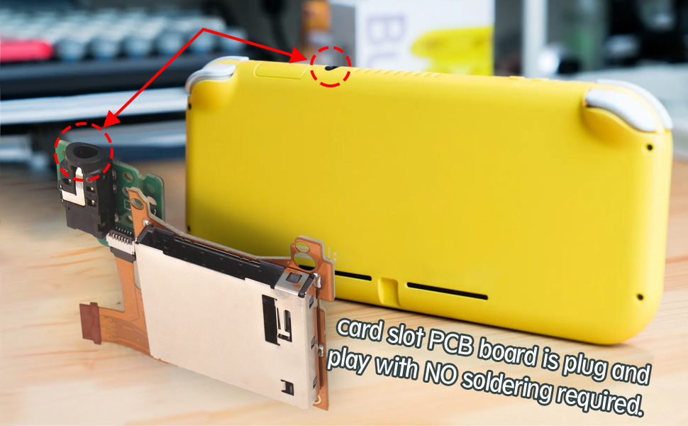YWLRONG Game Card Reader Slot for Nintendo Switch Lite HDH