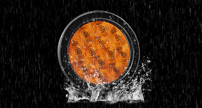 round tail light 4inch 12LED amber trailer truck turn signals light