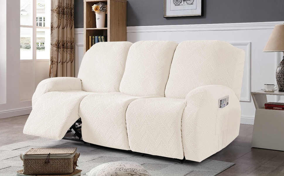 Ruaozz Stretch Recliner Sofa Covers 3Pieces Reclining