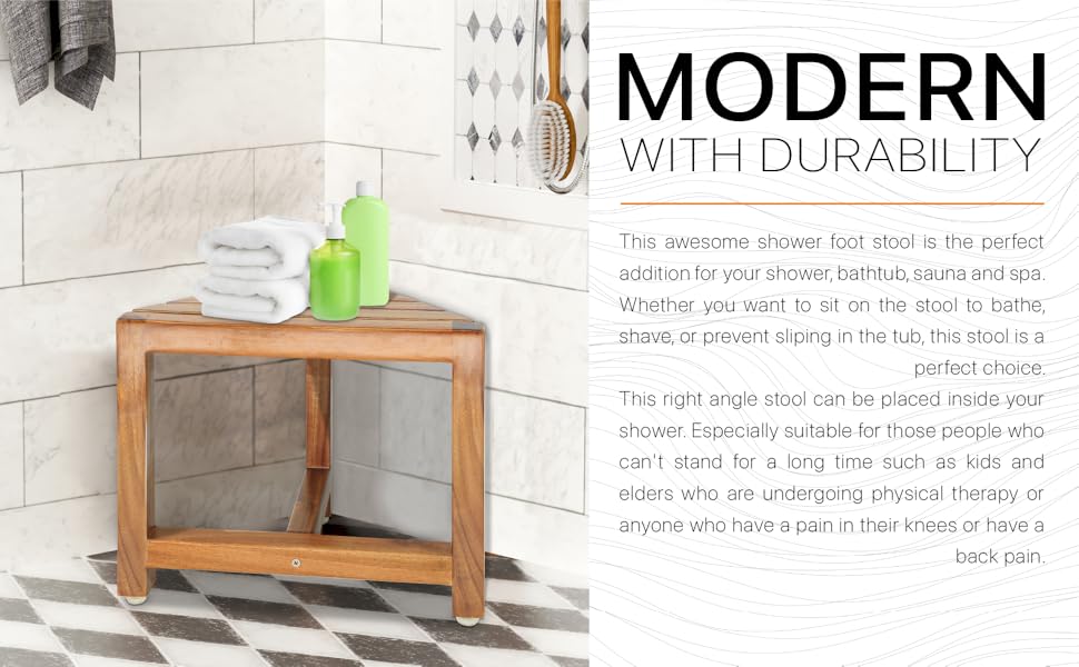 ENKEZI Shower Foot Rest 12 in Shower Stool for Shaving