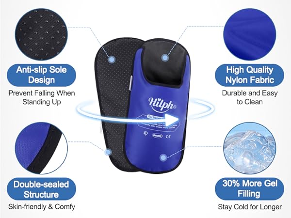 Foot ice pack slippers