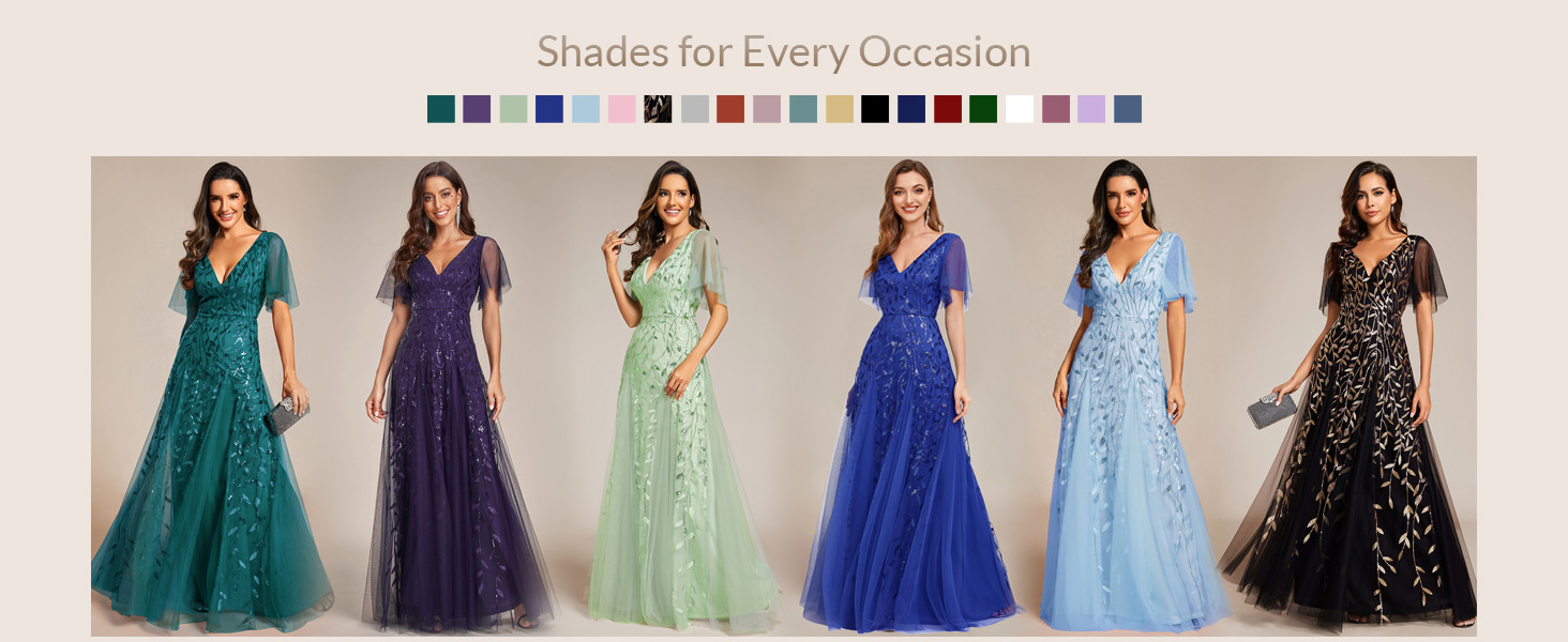 V neck dress formal dress