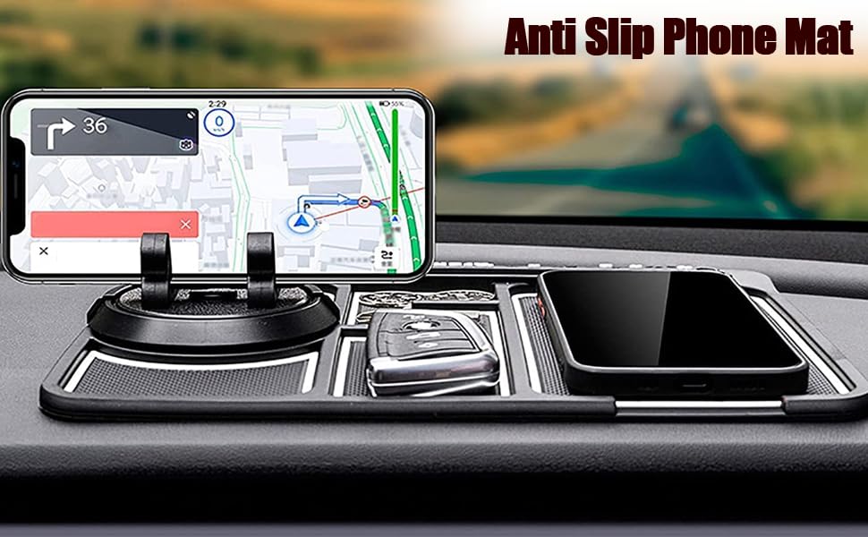 Aimisite Non Slip Phone Mat For Car,4In1 Multifunction Phone Pad Non