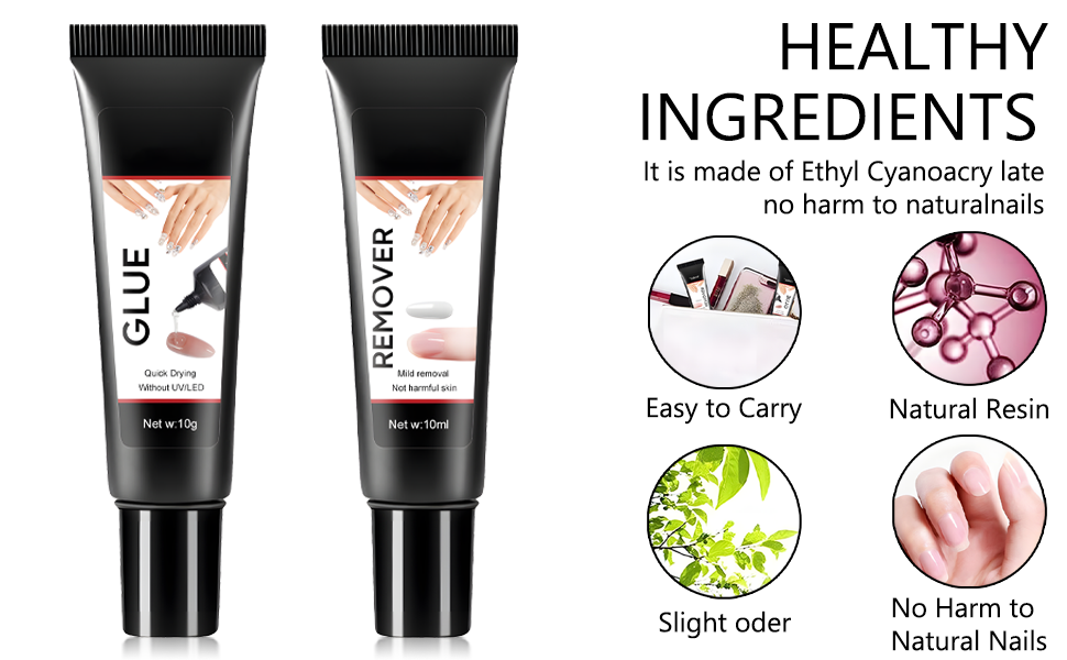nail glue provides a strong hold，dries quickly， for personal nail design and self-care