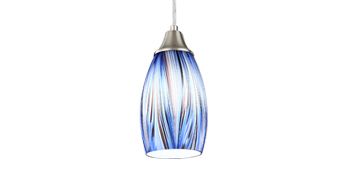 blue and brown mini glass pendant light shade