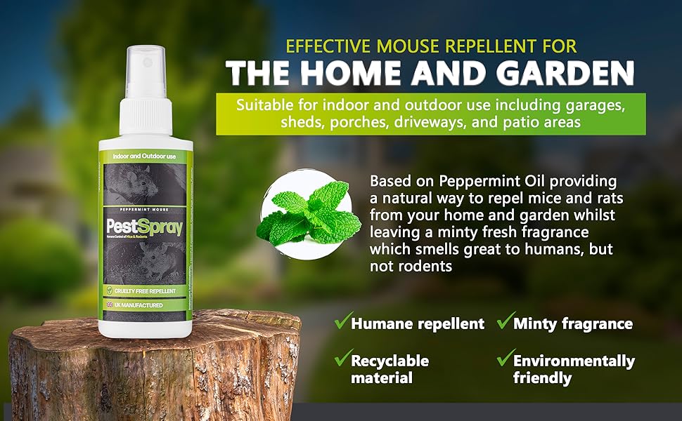 EFA International Mouse Repellent with Peppermint Oil, Peppermint Oil Spray for Rat Repellent