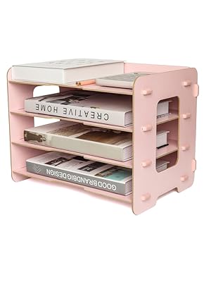 EXERZ Wooden Desk Organiser/ Desk Tidy Caddy - Assembly by Youself Easily