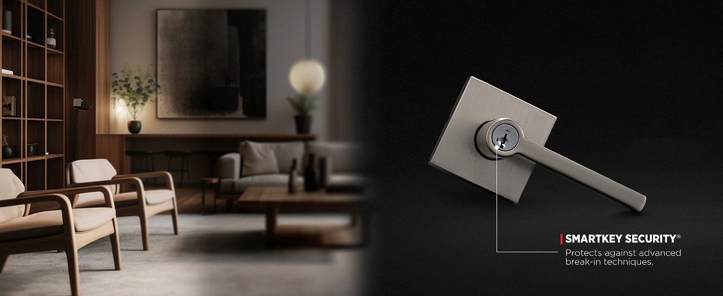 keyed entry door knob door lock lever kwikset mechanical smart key passage privacy dummy