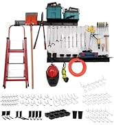 FRAYSCENT Pegboard Wall Organizer 48'' x 24'' with Pegboard Hooks Accessories, Garage Storage Met...