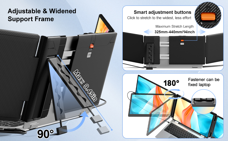 A+6 triple screen laptop monitor extender