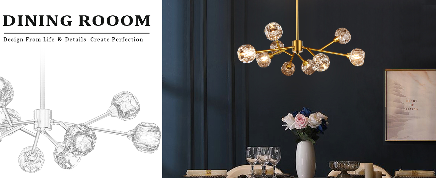 gold sputuik chandeliers