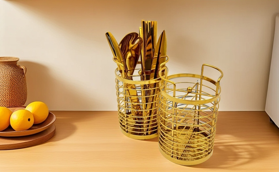 Gold Kitchen Divided Organizer