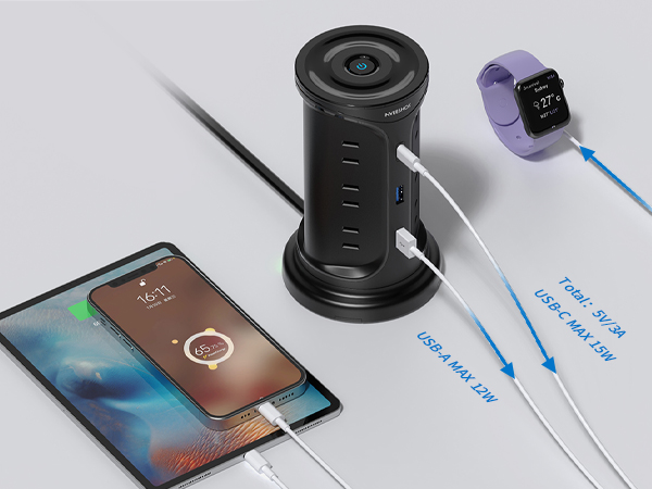 Amazon.co.jp: 電源タップ Type-C付き 延長コード タワー 伸縮