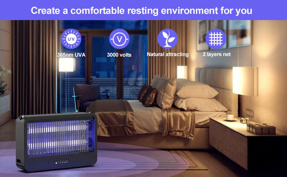 Electric Bug Zapper Indoor and Outdoor with 3500V Powerful