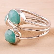 Amazonite silver ring