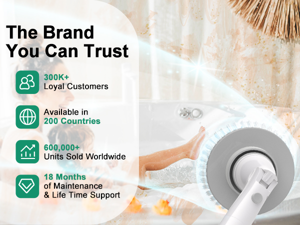 Electric Spin Scrubber electric bathroom scrubber Cordless Shower Scrubber shower cleaning brush