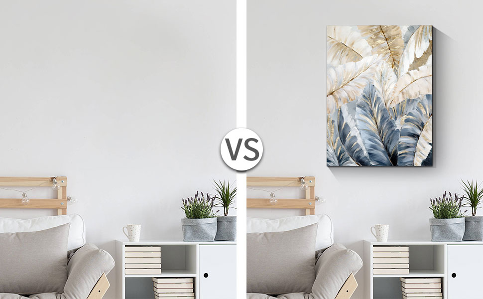 FajerminArt Framed Canvas Prints Abstract Feather Canvas Wall Art for