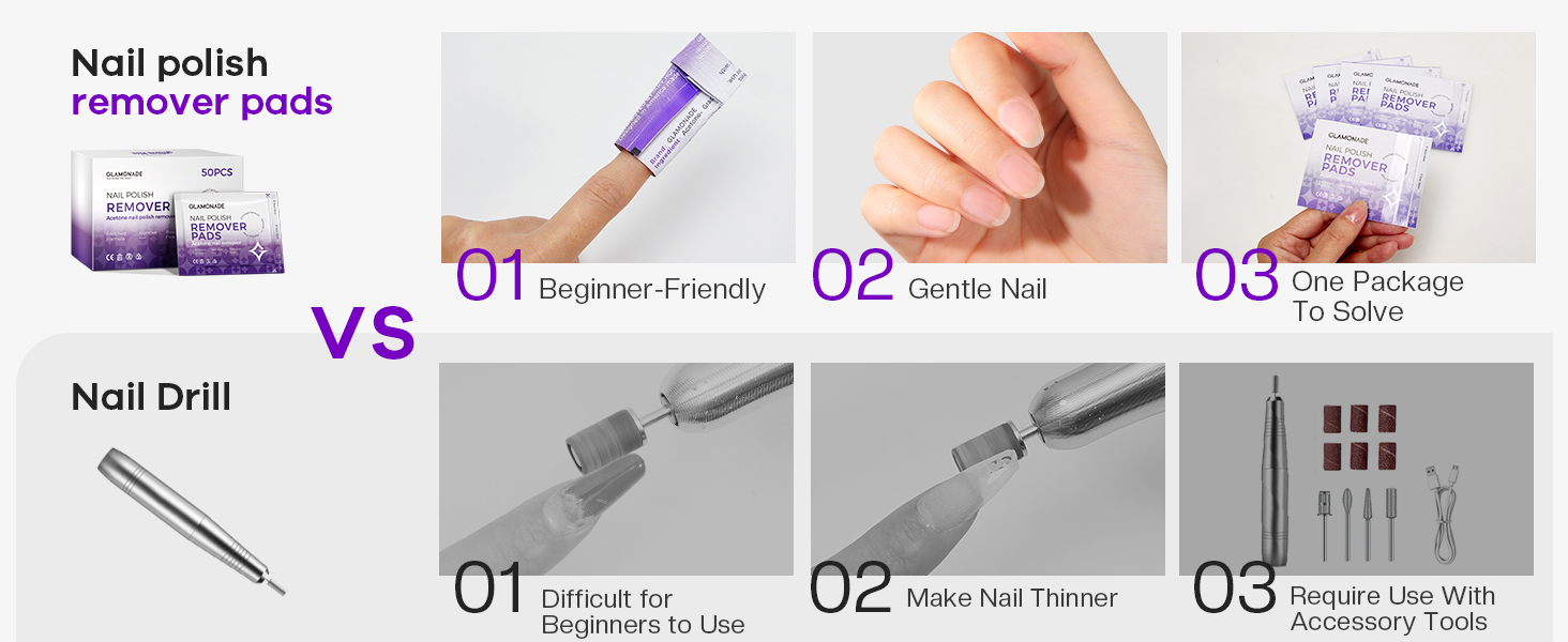 nail polish remover pads