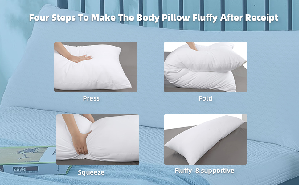 Mastery MART Shredded Memory Foam Full Body Pillow, Cooling Long Bed