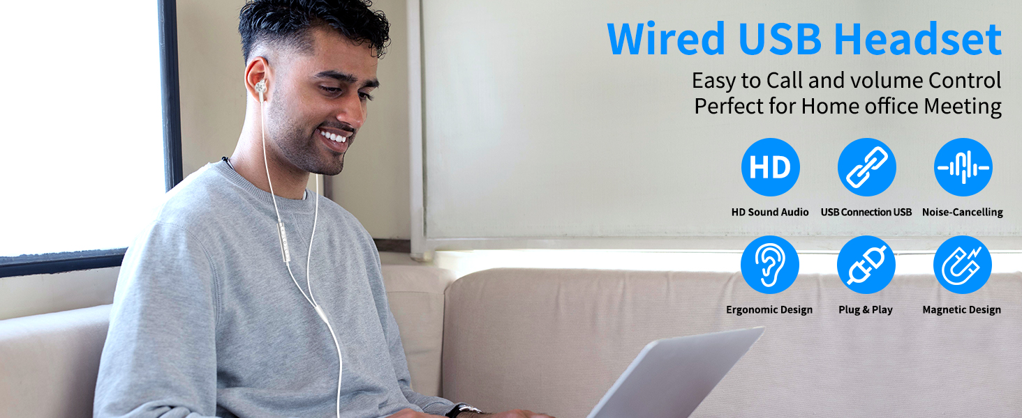 usb headset with microphone for pc