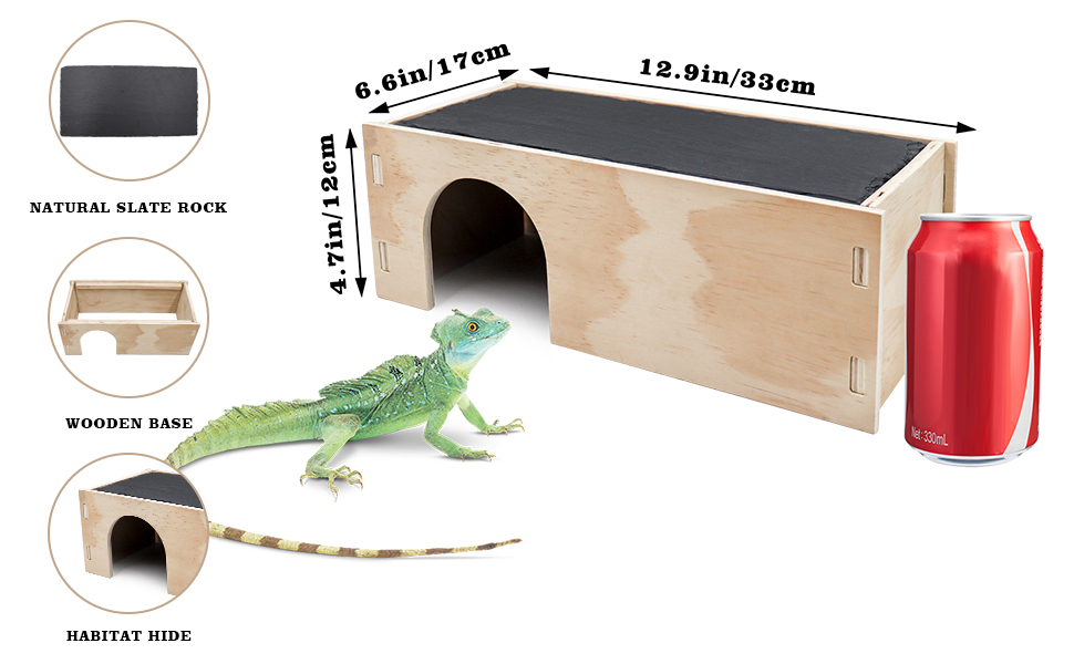 Leopard Gecko Hides and Caves, Reptile Tank Accessories for Bearded Dragons, Geckos, Ball Pythons
