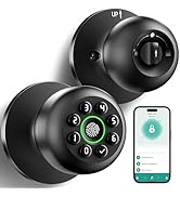 Fingerprint Door Lock, Smart Fingerprint Door Knob with Keypad, Biometric Door Lock with App Cont...