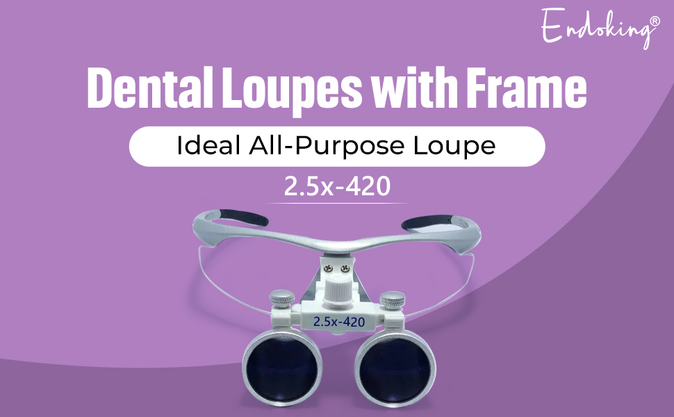 Endoking Dental Loupes with Plastic Frame LED Headlight Free (2.5X