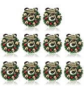 JOINPAYA 10Pcs Mini Christmas Wreath: Miniature Artificial Wreaths for Window Door Xmas Tree Hang...