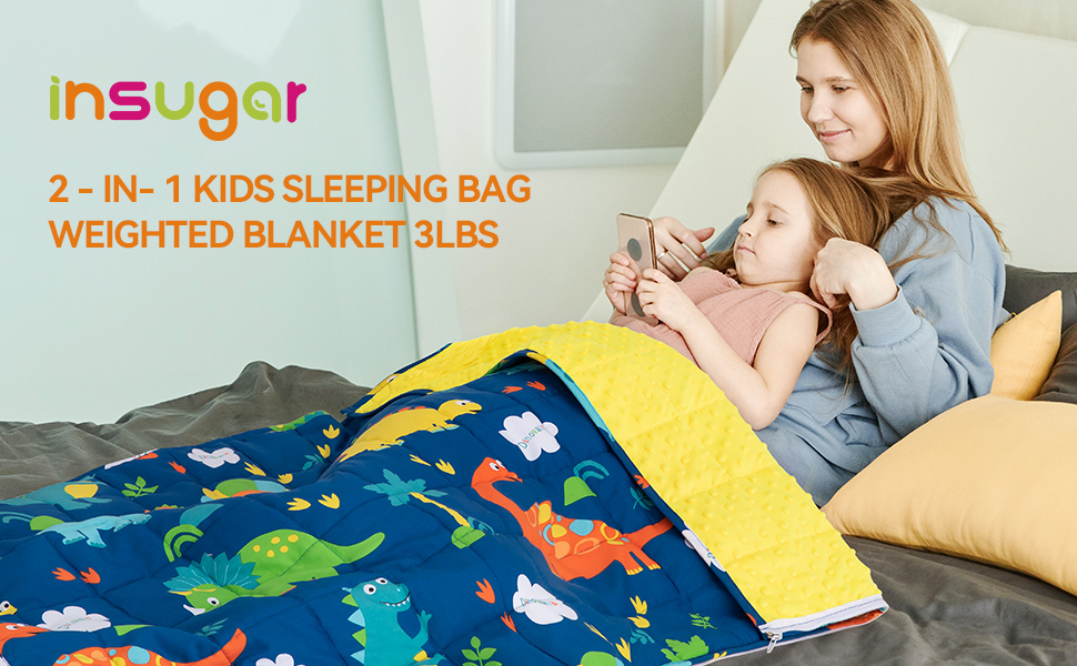 Kids Nap Mat with Weighted Blanket 3lb for Daycare, Insugar