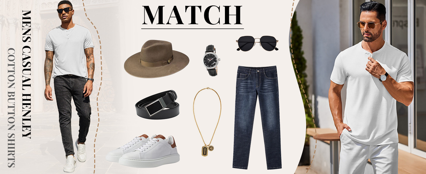 Men's Short-Sleeve Henley T-Shirt