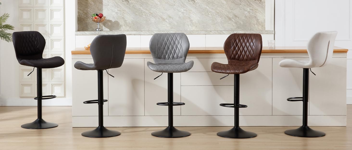 Bar Stools Set of 2, 26" Swivel Counter Height Bar Stools