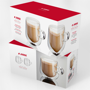 Judge, JDG35, Double Walled latte Glasses 275ml , Set of 2