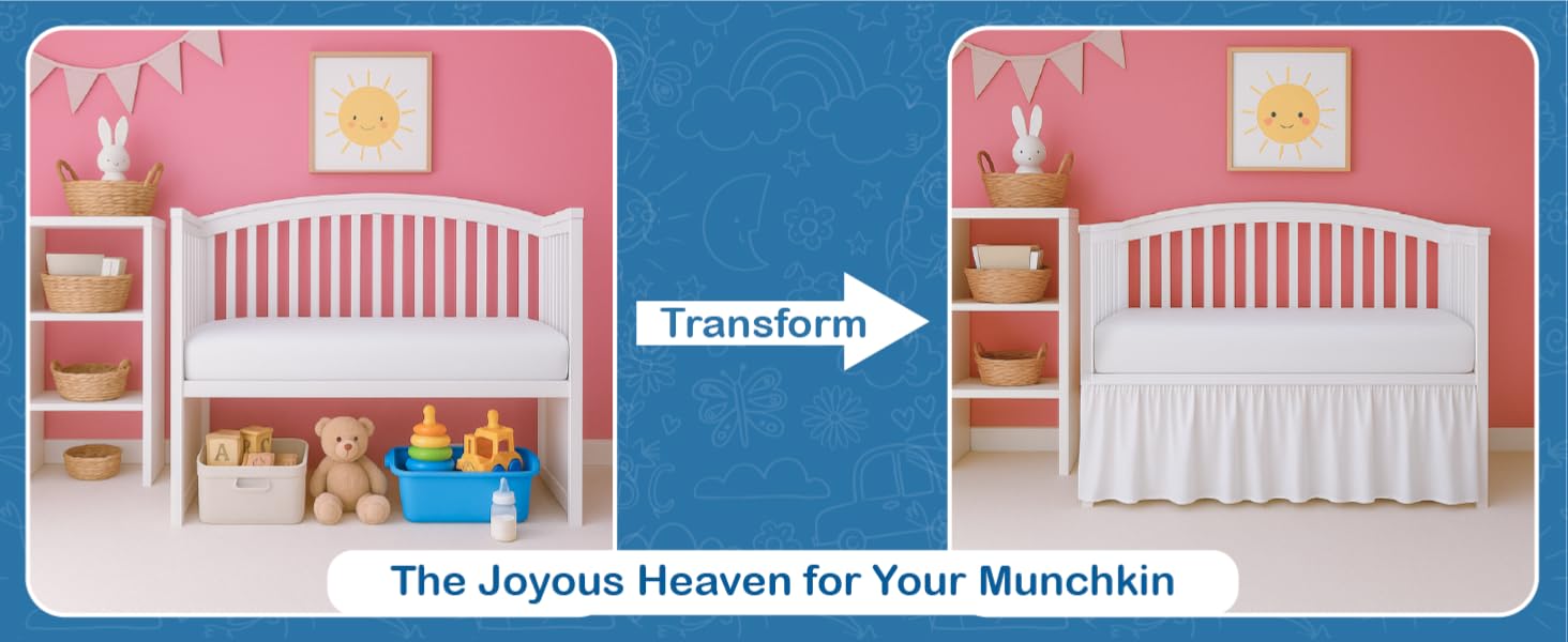 Crib bed Skirt