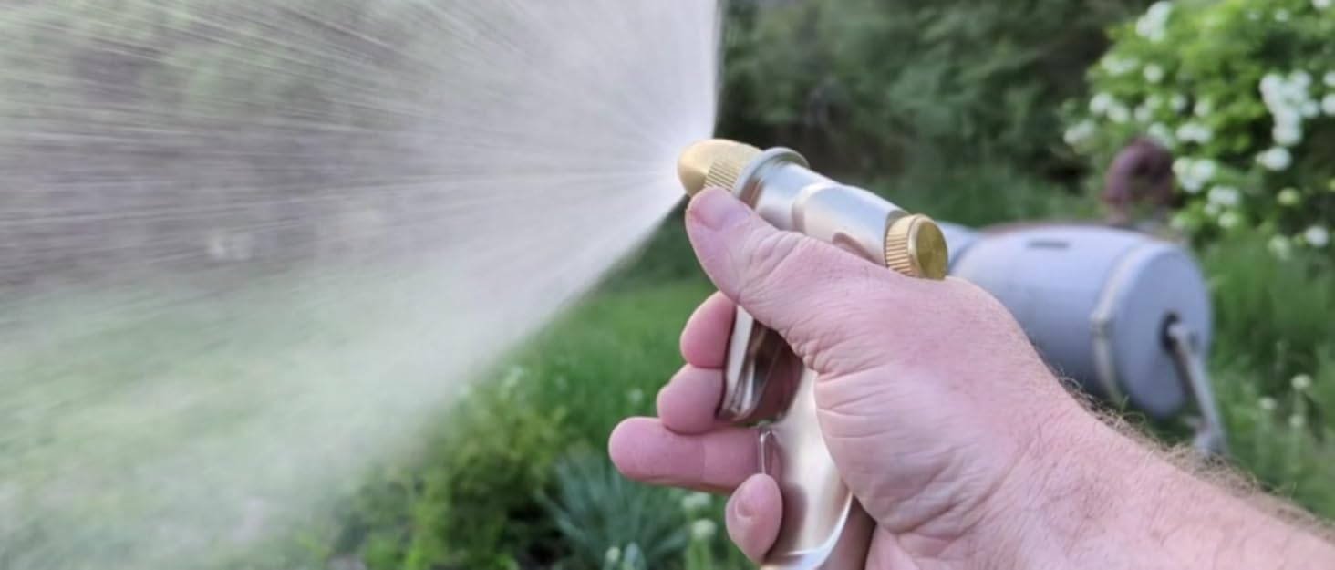 Gpeng Garden Hose Nozzle, 100 Metal Heavy Duty Water Hose Nozzle, High