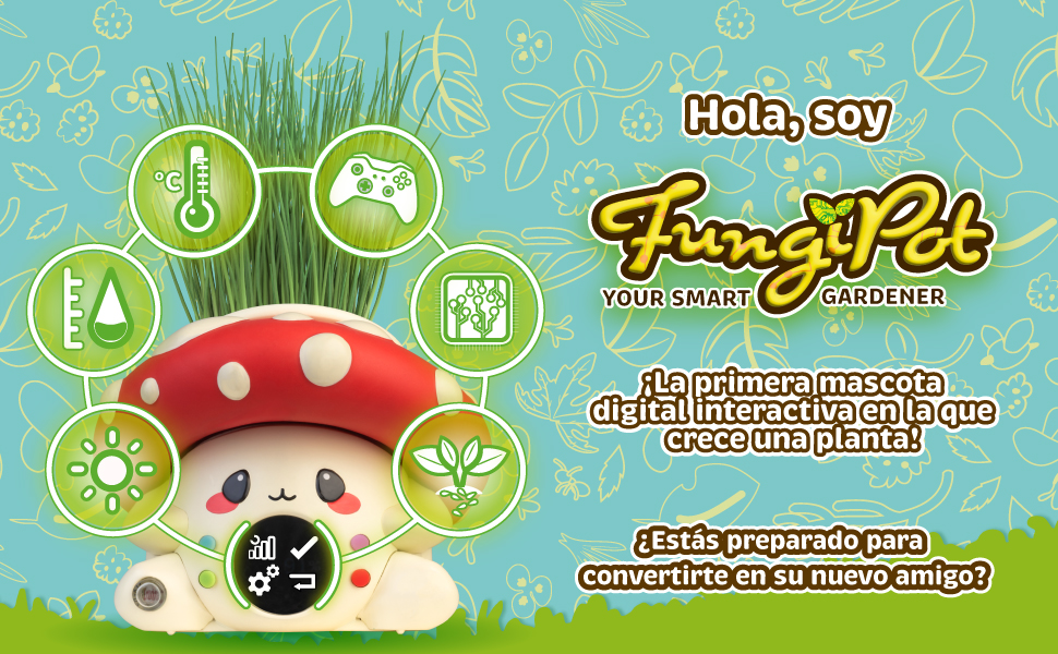 Maceta inteligente Garden Keepers FungiPot con juegos y sensores de humedad, luz y temperatura por 37,49€