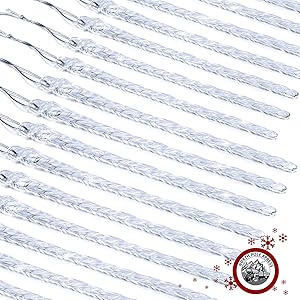 Amazon.com: Large Twisted Clear Glass Icicle Christmas