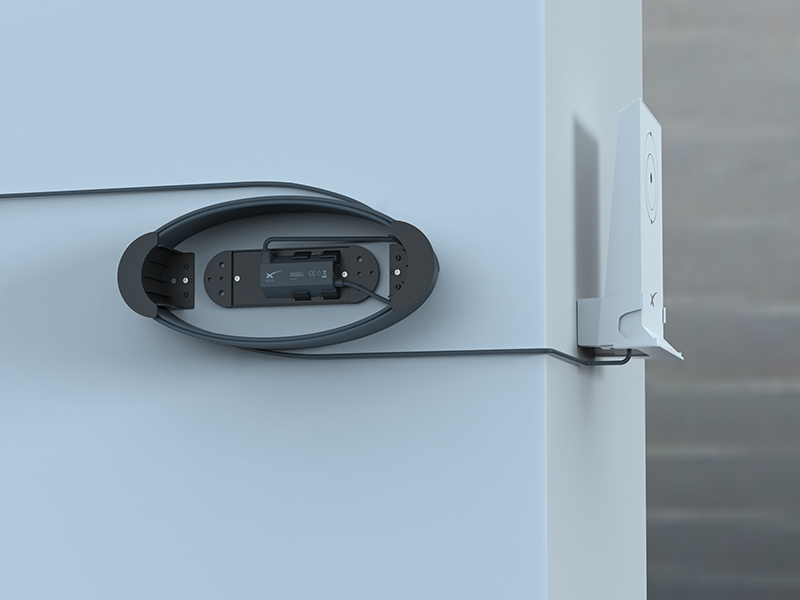 Starlink ethernet cable caddy with ethernet adapter holder and Starlink mesh wifi router wall mount