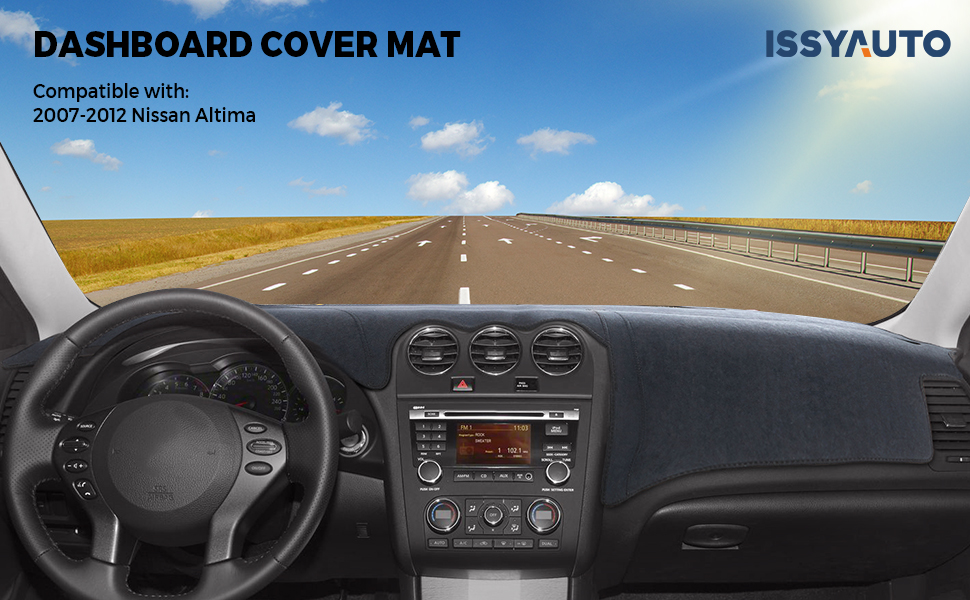 ISSYAUTO Dashboard Cover Mat Dash Cover Compatible with