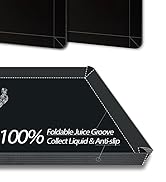 Flexible Plastic Cutting Boards for Kitchen, WK Foldable Cutting Board Mats with Juice Grooves, N...