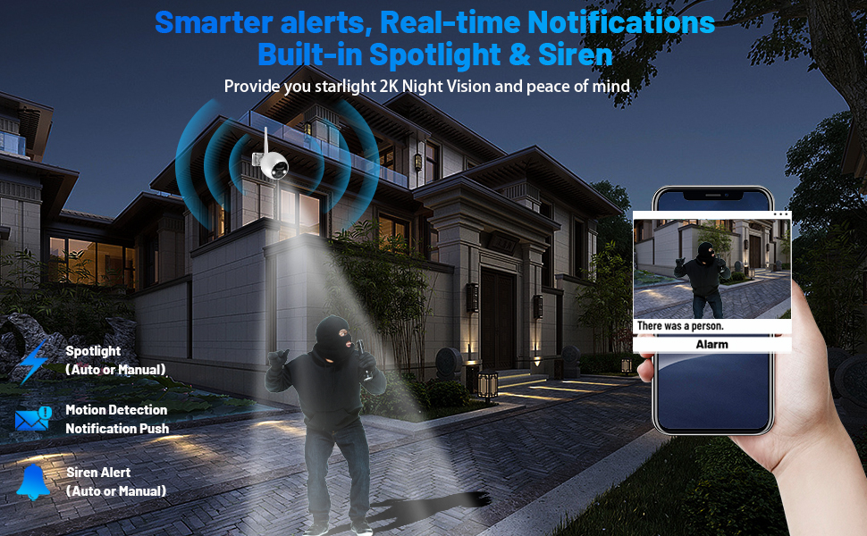 NoahTec Security Cameras Wireless Outdoor, 4MP Solar Security Camera