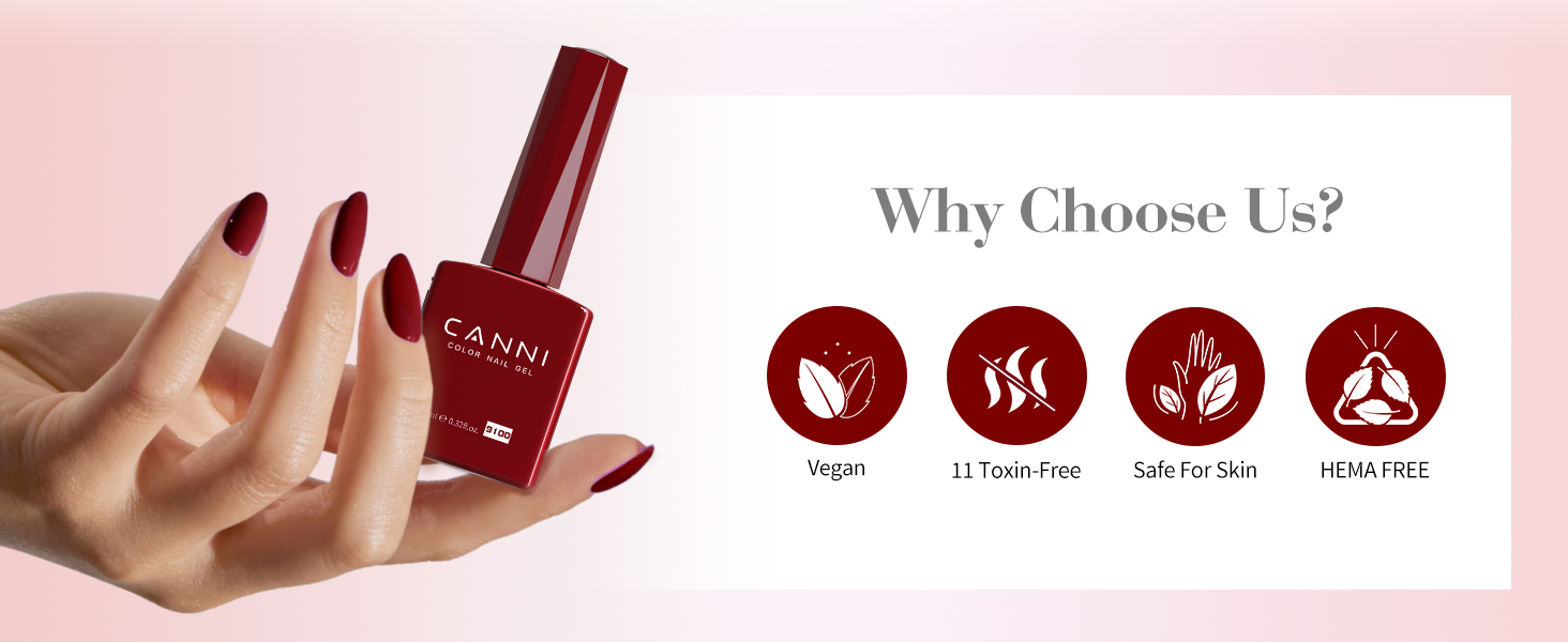 dark red gel nail polish