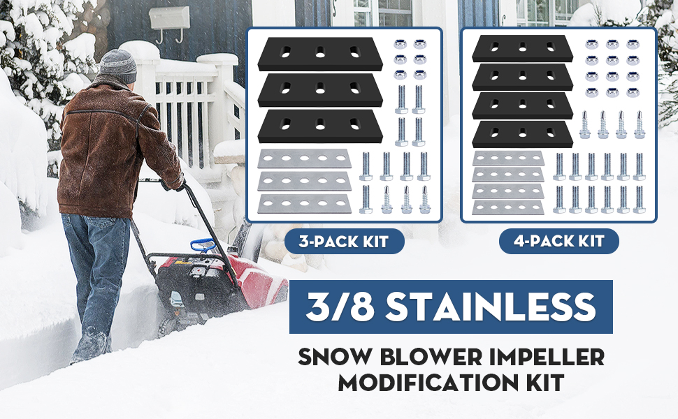 3/8" 4Blade Snow Blower Impeller Modification Kit