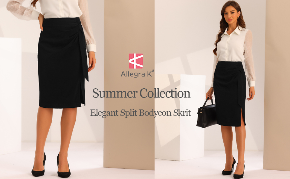 新品☆argue☆THE CURTAIN PENCIL SKIRT Amazon.com: Allegra K Work Pencil Skirts for Women's Bow Tie
