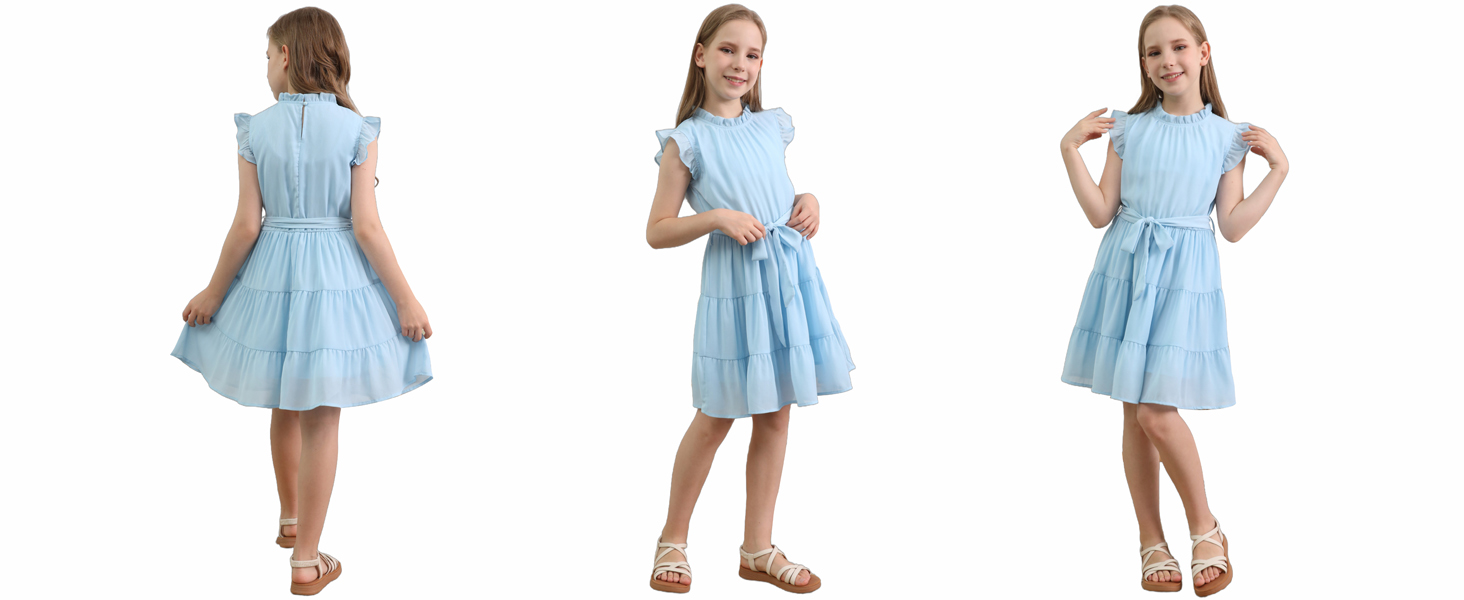 tween girl summer short sleeve sleeveless solid dress size 4 5 6 7 8 9 10 11 12 13 fashion boho