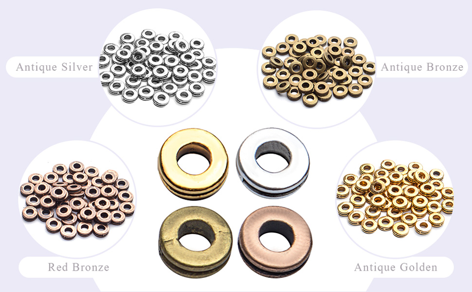 Flat Round Spacer Beads
